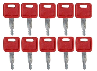 (10) Keys For John Deere, Hitachi Excavator Case Dozer New Holland H800 AT194969
