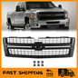 Front Upper Grille Matte Black Fit Chevrolet Silverado 2500 3500 HD LT 2007-2010