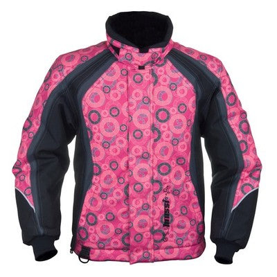 Solid Spare Girls Youth Mossi Circles Snow Jacket Coat Winter Pink with Circles Size 2