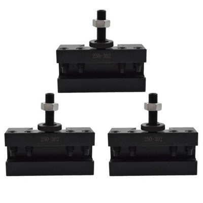 Solid Spare 3Pcs CXA #2 250-302 Quick Change Tool Post Boring Turning & Facing Holder Lathe