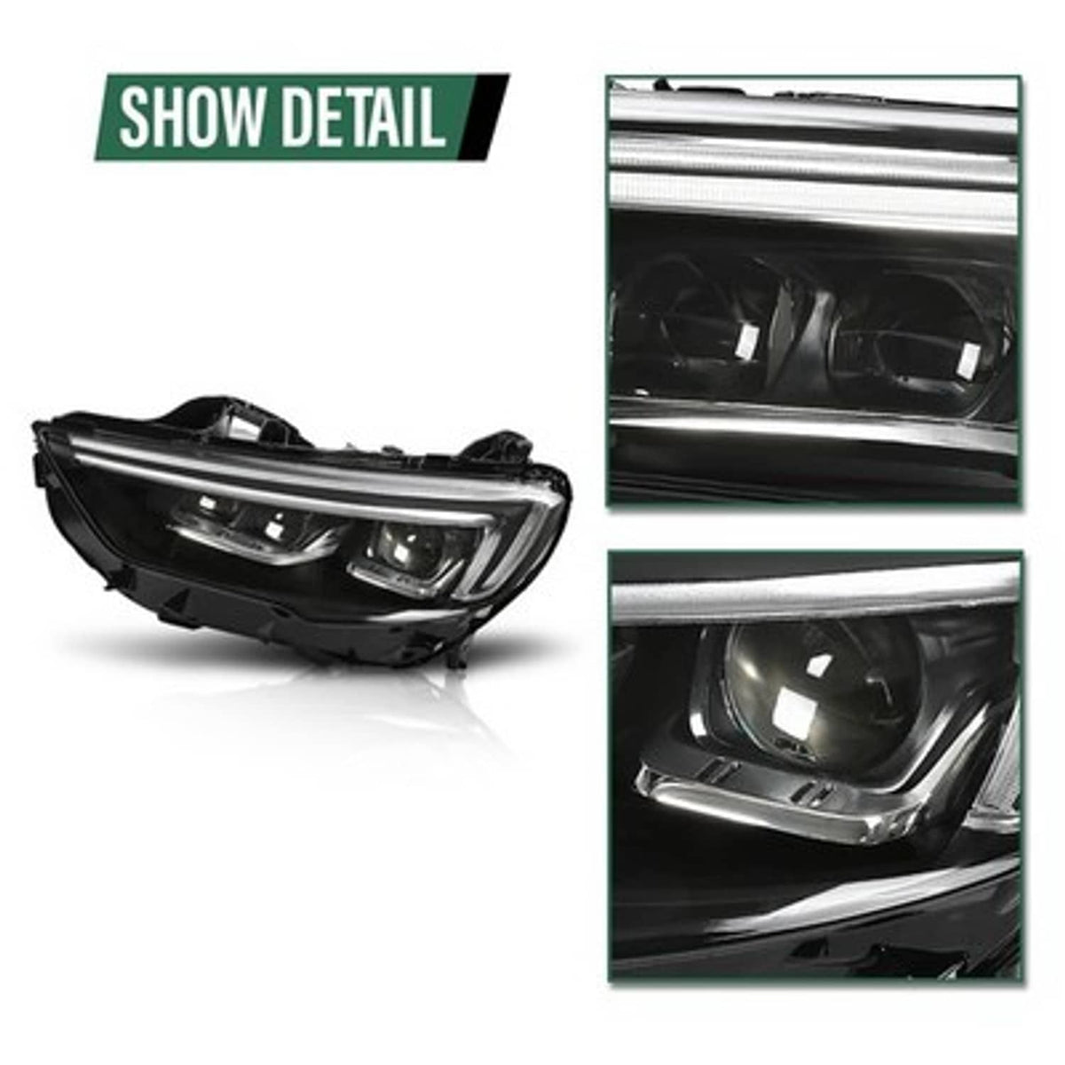 Solid Spare Full LED Headlight Assembly Left Fit For 2018-2020 Buick Regal w/o LED Module