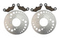 Solid Spare 2 Front Disc Brake Rotors & Semi-Metallic Pads for Polaris Predator 500