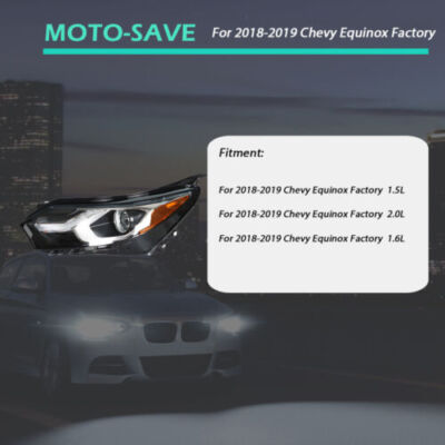 Solid Spare Fit For Chevy Equinox 2018-2019 Factory Headlight Assembly Set Driver Left Side