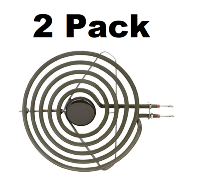 Solid Spare (2) 8 Inch Surface Burner Element for Jenn Air Stove Range Cooktop