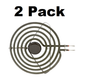 Solid Spare (2) 8 Inch Surface Burner Element for Jenn Air Stove Range Cooktop