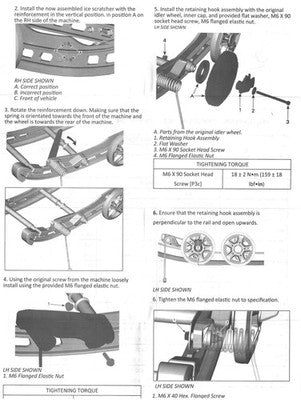 Solid Spare SPI Ice Scratchers for Ski-Doo Comparable to OEM# 860202330 & 860202947