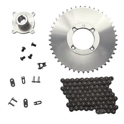 Solid Spare SPI Quick Change Drive Hub, Chain & 45T Sprocket Kit for Arctic Cat 120 Sleds