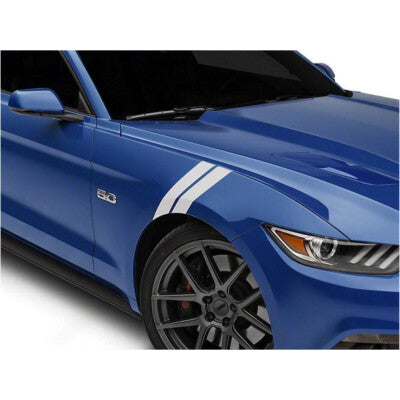 3" Dual Fender Stripe Hash Mark Stripe Decal Graphic Kit For FORD MUSTANG