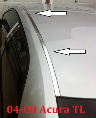 For 2004-2008 ACURA TL CHROME ROOF TOP TRIM MOLDING KIT