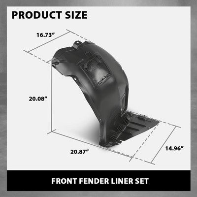 Solid Spare Front Driver & Passenger Front Section Fender Liner Fit For 06-12 BMW 3 Series