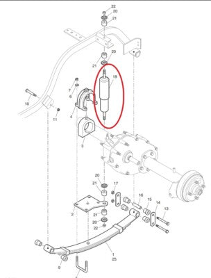 Shock Absorber For EZGO Medalist TXT 1994+ Front/Rear 70324-G01, 70248-G01