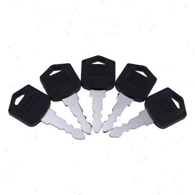 Solid Spare 5pcs Ignition Keys D554212 Compatible with Doosan Daewoo Forklift D25 D35 G25G35