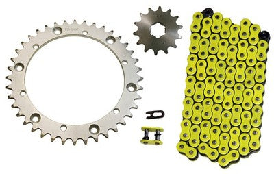 Solid Spare Yellow 520x100 O-Ring Drive Chain & 14/40 Sprockets for Yamaha Warrior 1989-2004