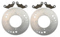 Solid Spare 2 Front Disc Brake Rotors & Semi-Metallic Pads for Polaris 2007-2011 Hawkeye 300