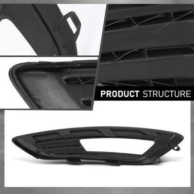 Solid Spare Front Bumper Fog Light Bezel Lamp Trim Right Side Fit For 2015-2018 Ford Focus