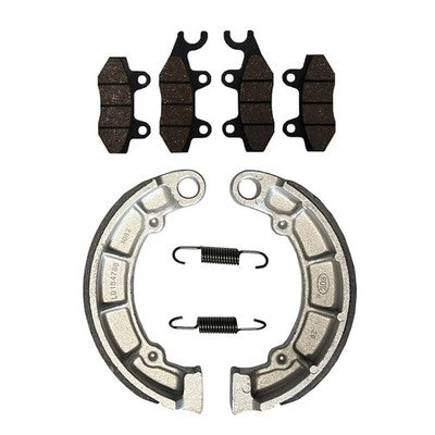 Solid Spare Front Brake Pads & Rear Shoes for Kawasaki 1989-2004 Bayou 300 4x4 & Bayou 400