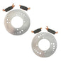 Solid Spare 2 Front Disc Brake Rotors & Semi-Metallic Pads for Yamaha Kodiak 700 2016-2023