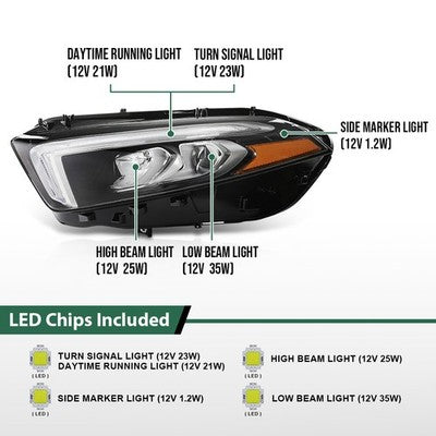 Solid Spare LED Headlights Fit For 2019-2022 Mercedes Benz W177 A Class Left & Right Side