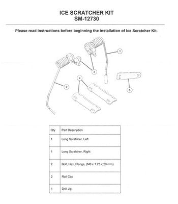 Solid Spare SPI Ice Scratchers for Polaris RMK most 2016-2025 Models Replaces OEM# 2890644