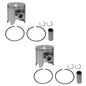 Solid Spare 2 SPI Standard Bore Pistons Kit for Yamaha SS 440 fits 1980-1985 SS440 - 66mm