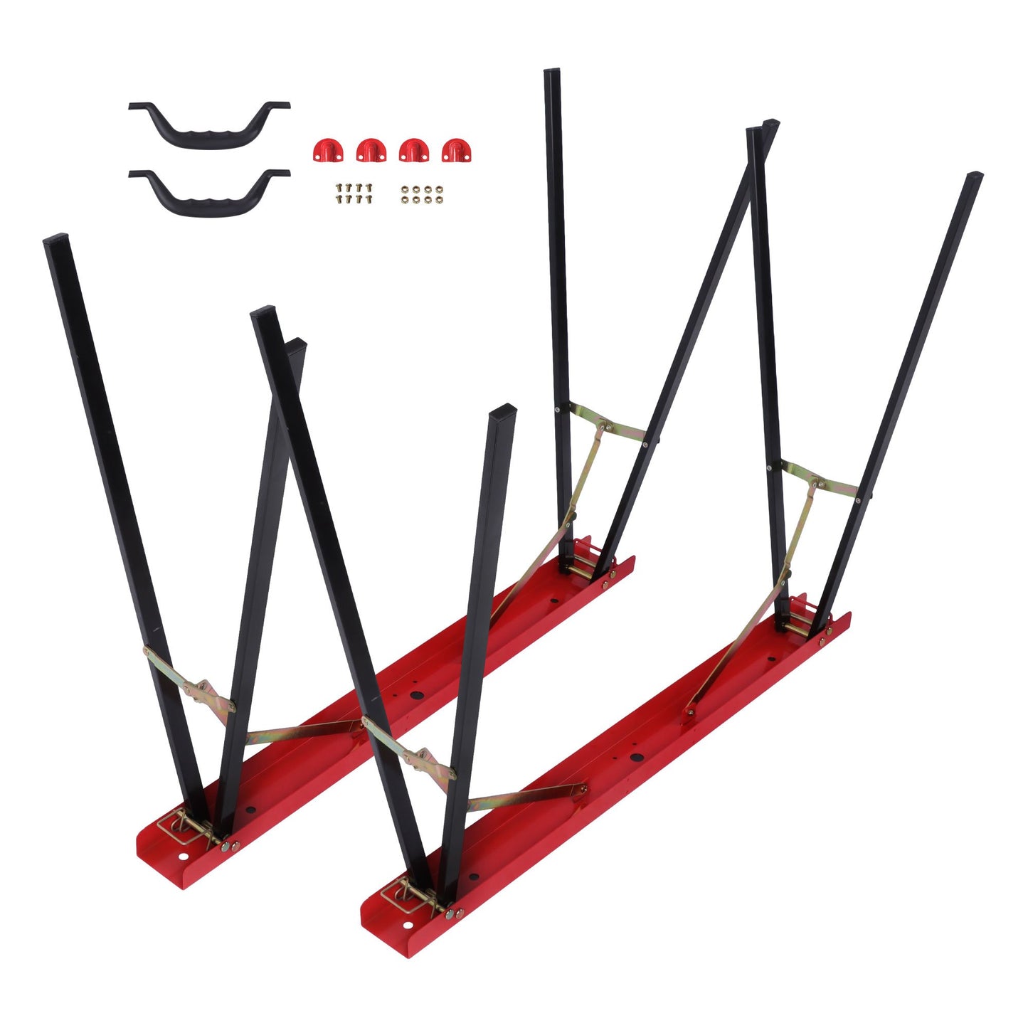 Solid Spare 2Pack Portable Heavy Duty Saw Horse 440 lbs Capacity Steel Folding Legs Sawhorse