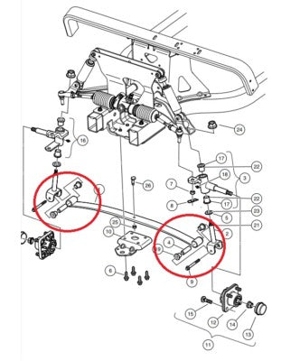 Club Car Precedent Front End Bushing Kit Control Arm Bushing Sleeve Repair Kit