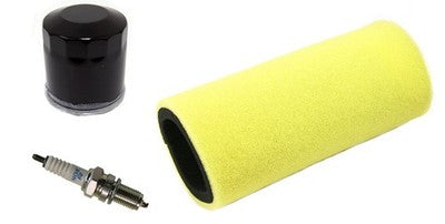 Solid Spare Air Filter Oil Filter & NGK Spark Plug for Yamaha Rhino 660 fits 2007 YXR660