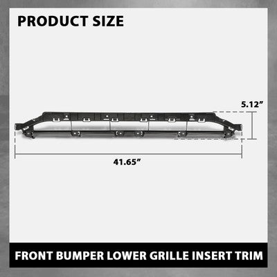 Solid Spare Fit For 2016-2019 Audi Q7 Front Bumper Cover Lower Center Grille Insert Trim