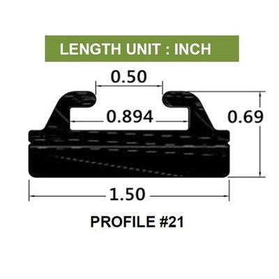 Solid Spare Pair of SPI Black Snowmobile Slides Rail Runner Shoe for Ski-Doo 56" Profile 21