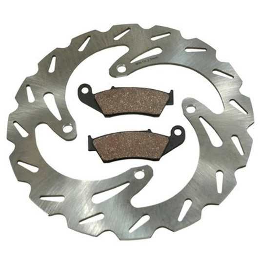 Solid Spare Front Wave Disc Brake Rotor & Brake Pads for Kawasaki KX250F & KX450F 2006-2014