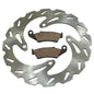 Solid Spare Front Wave Disc Brake Rotor & Brake Pads for Kawasaki KX250F & KX450F 2006-2014