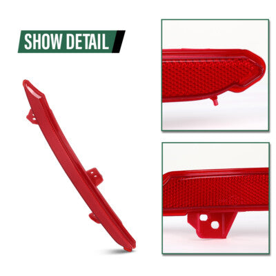 Solid Spare Fit For 2018-2022 Honda Accord Rear Bumper Reflector Light Tail Lamp Left Side