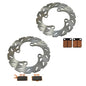 Solid Spare Front & Rear Wave Disc Brake Rotors & Brake Pads for Suzuki RM65 2003 2004 2005