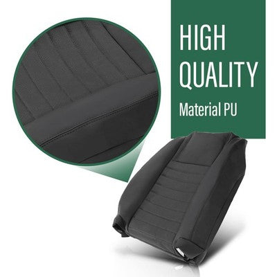 Solid Spare Fit For 2005-2009 Ford Mustang GT Deluxe Driver Bottom-Top Perforated Seat Cover
