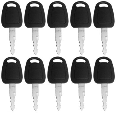 (10) Keys For Doosan, Daewoo, Terex, Bobcat E80 F900 Excavator # K1009605, D100