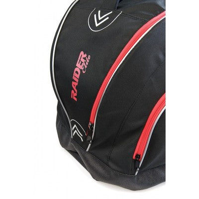 Solid Spare Raider Elite Premium Helmet Storage Bag - Soft Fleece Lining - Black/Red