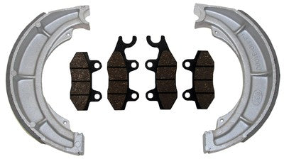 Solid Spare Front Brake Pads & Rear Brake Shoes fits Suzuki Quadrunner 500 Quadmaster 500