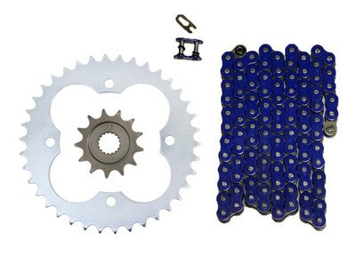 Solid Spare Blue 520x94 O-Ring Chain & 14/38 Sprockets for Honda TRX450R Sportrax 2004-2005