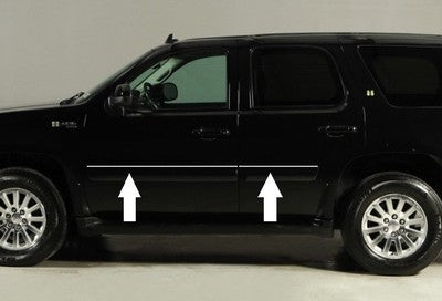 CHROME SIDE DOOR TRIM ROCKER PANEL MOLDING For CHEVY TAHOE / SUBURBAN 07-14