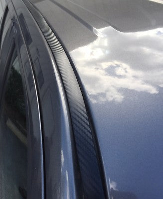 Solid Spare For 2011-2021 DODGE DURANGO BLACK CARBON FIBER ROOF TOP TRIM MOLDING KIT