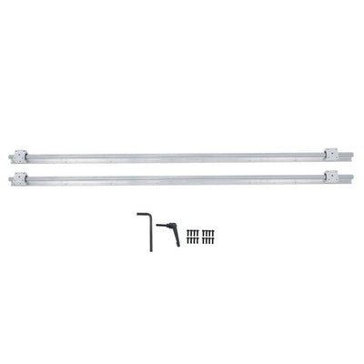 Solid Spare 2Pcs SBR20-1500mm Linear Shaft Rail W/ 4Pcs SBR20UU Square Type Bearings Block