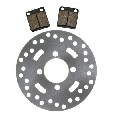 Solid Spare Front Disc Brake Rotor & Semi-Metallic Brake Pads for Yamaha Bruin 250 2005-2006