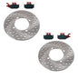 Solid Spare 2 Front Brake Rotors & Semi-Metallic Pads for Suzuki King Quad 400 4x4 2008-2024