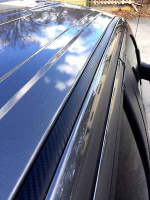For 2013-2017 FORD ESCAPE BLACK CARBON FIBER ROOF TOP TRIM MOLDING KIT