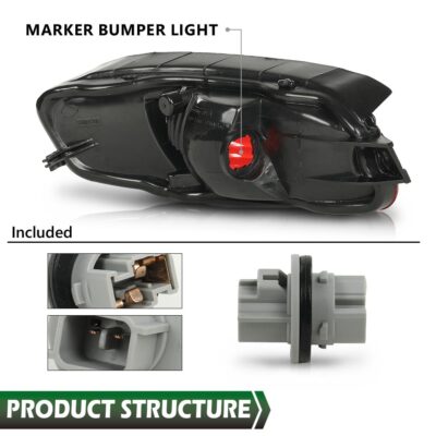 Solid Spare Rear Right Side Marker Bumper Light Lamp Red Fit For 04-09 Lexus RX330 RX350