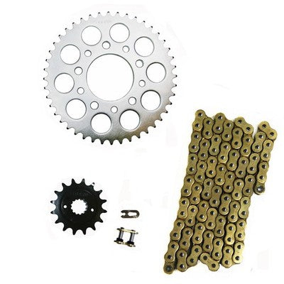 Solid Spare Gold 525x120 O-Ring Chain & 16/44 Sprockets for Honda Shadow VLX 600 1989-2007