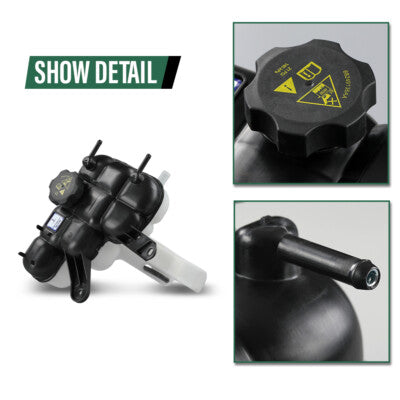 Solid Spare Coolant Reservoir w/ Cap Fit For 2016-2022 Dodge Durango Jeep Grand Cherokee