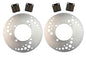 Solid Spare 2 Front Brake Rotors & Semi-Metallic Pads for Yamaha Grizzly 450 4x4 2007-2014
