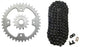 Solid Spare Black 520x94 Drive Chain & 14/38 Sprockets for Kawasaki KFX450R fits 2008-2014