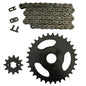 Solid Spare Natural 520x60 Drive Chain & 12/32 Sprockets for Polaris RZR 170 fits 2009-2016